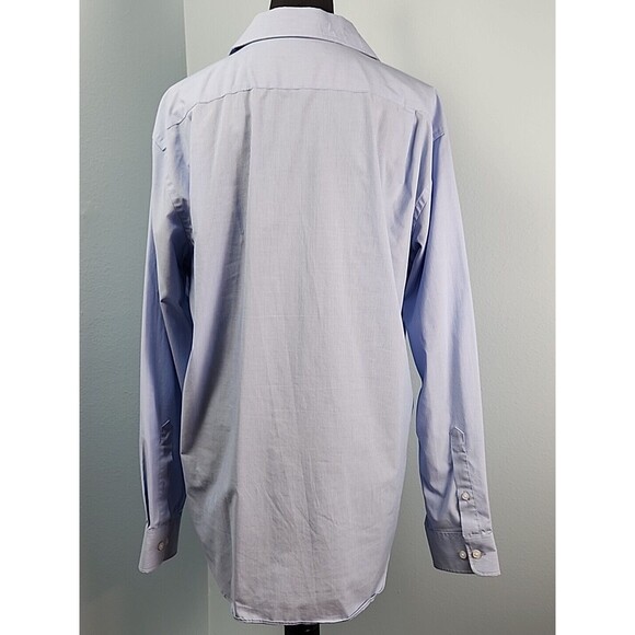 Tommy Hilfiger Mens Athletic Fit Stretch Pinstripe Dress Shirt Size 17.5 34/35 - Picture 6 of 8